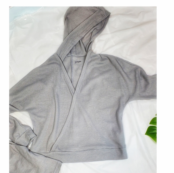 Grey Waffle PJ set ☆ Pockets & Hoodie - Picture 7 of 10